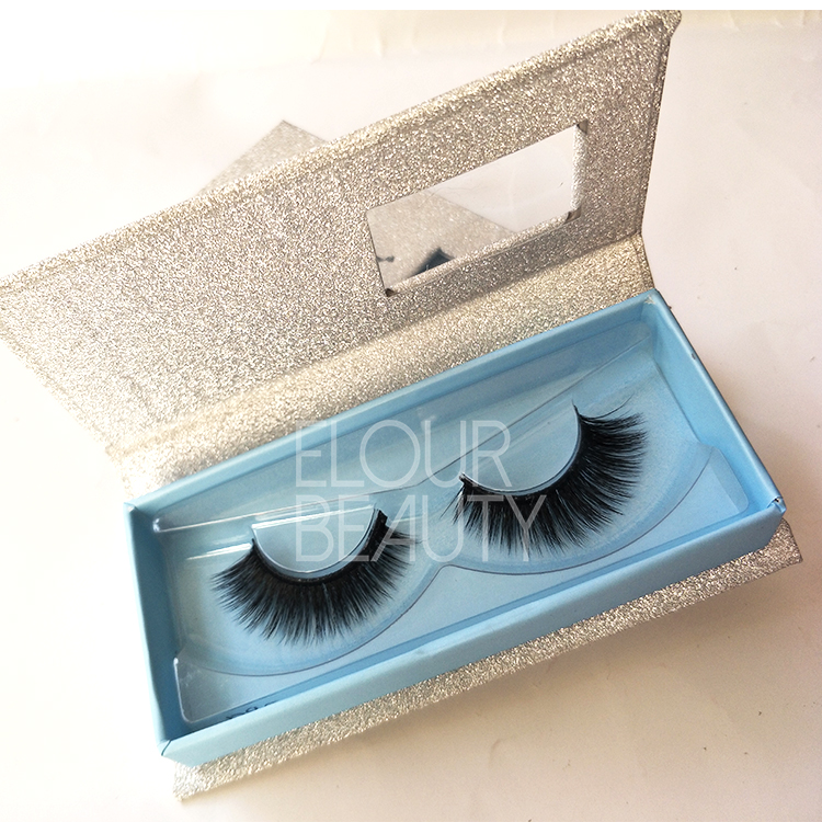 Private label 3D silk strip false lashes angel wing China ED28